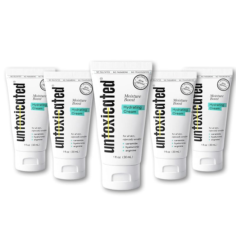 Untoxicated Hidratante Facial e Corporal com Ceramidas e Ácido Hialurônico, 5 unidades de 1 oz