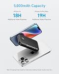 Anker 321 MagGo Batterie (PowerCore Magnétique 5K), 5,000mAh Chargeur portable sans fil magnétique, compatible avec iPhone 15/15 Plus/15 Pro/15 Pro Max, iPhone Série 14/13/12(Noir)