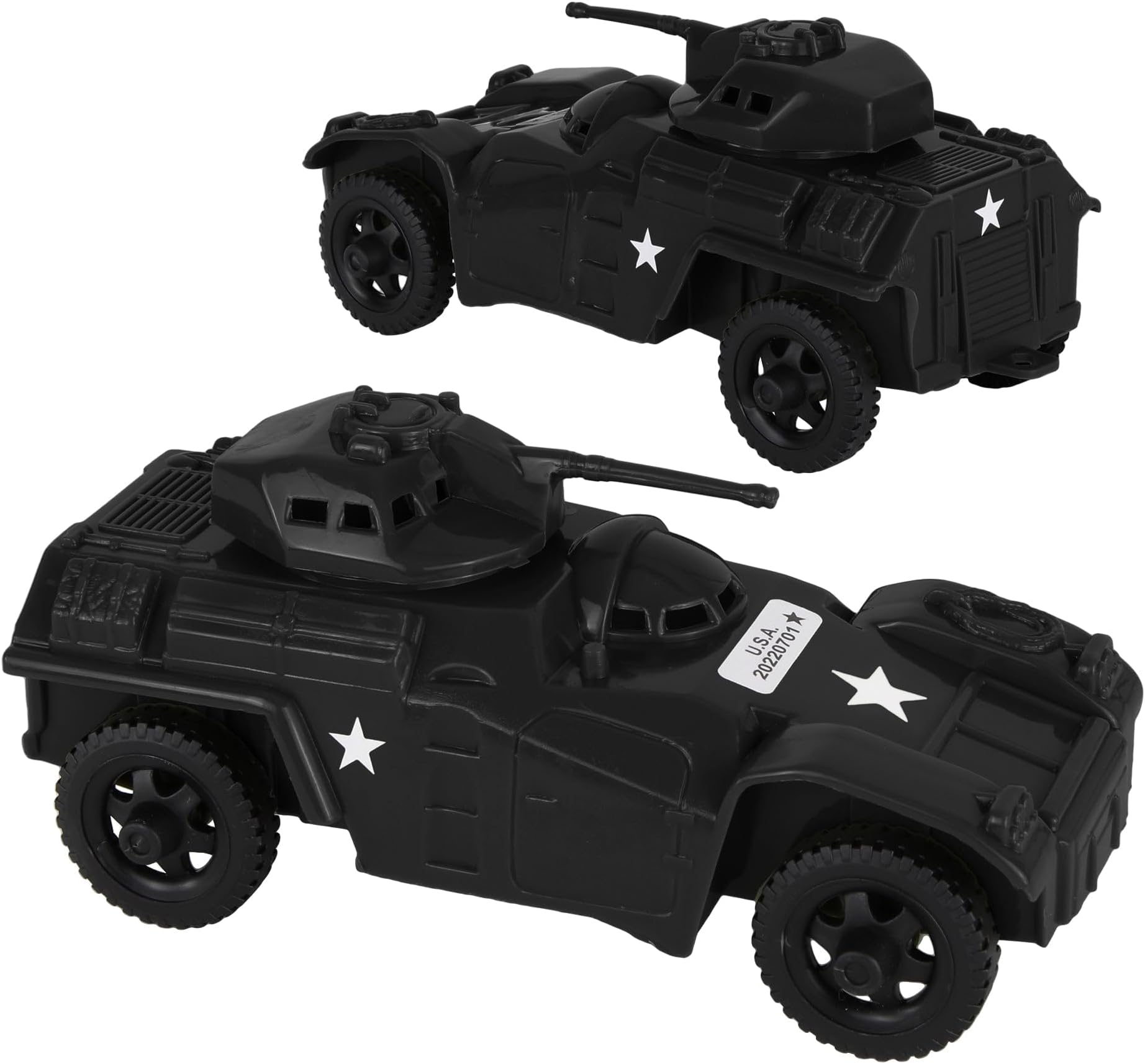 TimMee 偵察パトロールアーマードカー - ブラックプラスチックアーミーメンズスカウト車両