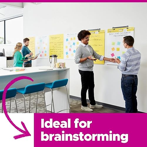 Miniatura 6 de 3M 651 Post-It - Almohadillas para caballete, rayadas, 25 x 30, amarillas, dos almohadillas de 30 hojascartón