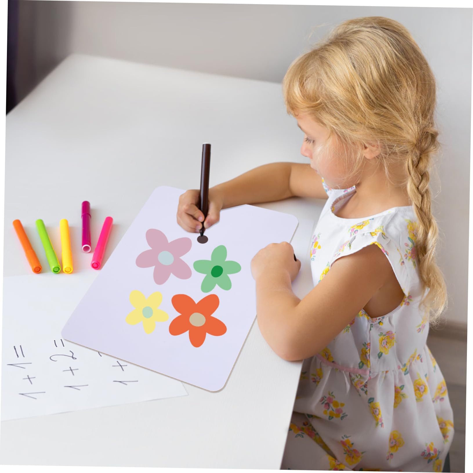 NUOBESTY 6pezzi Lavagnette Cancellabili Doppie Mini Whiteboards Per e Scuola Per Scrittura e