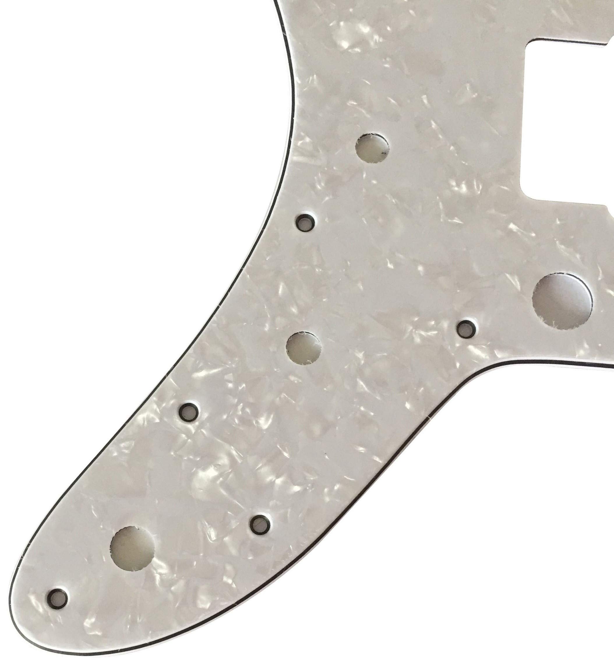 Guitar Parts Lefthanded For Fender Japan Jazzmaster Guitar Pickguard (4 Ply White Pearl)