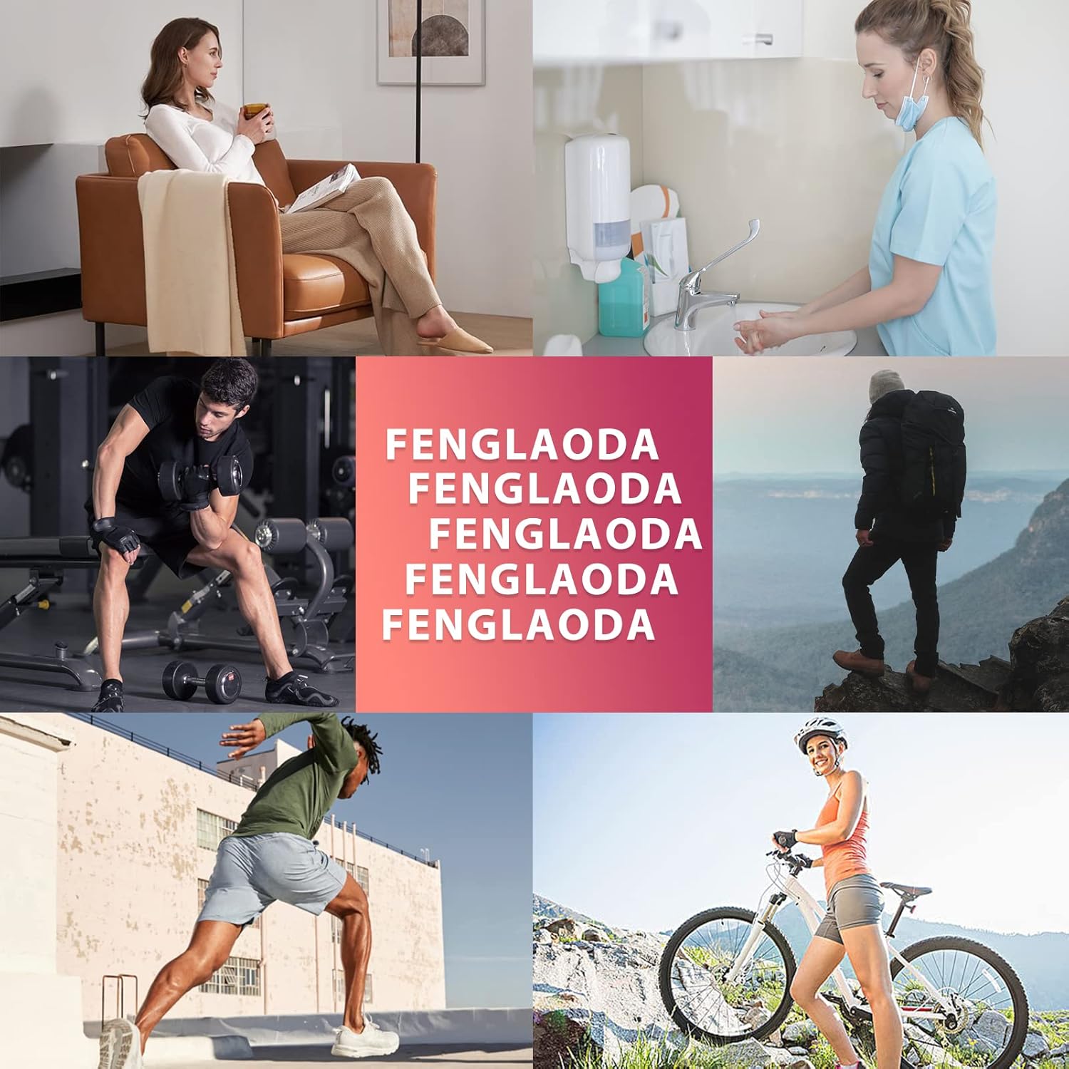 fenglaoda Compression Socks Women Men 6 Pairs, Knee High Best Support Circulation Socks for Running, Travel, Flight, Nurse - Image 5