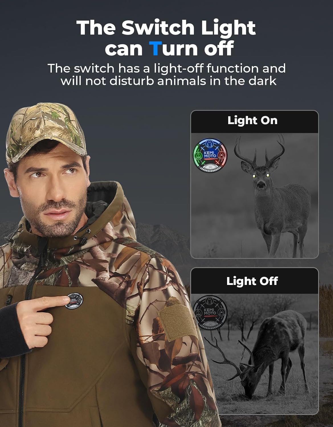 KEMIMOTO Heated Hunting Jacket for 6-15 Heating Time, Intelligent APP Temperature Control, Water-resistant Camo Heated Coat - Image 4