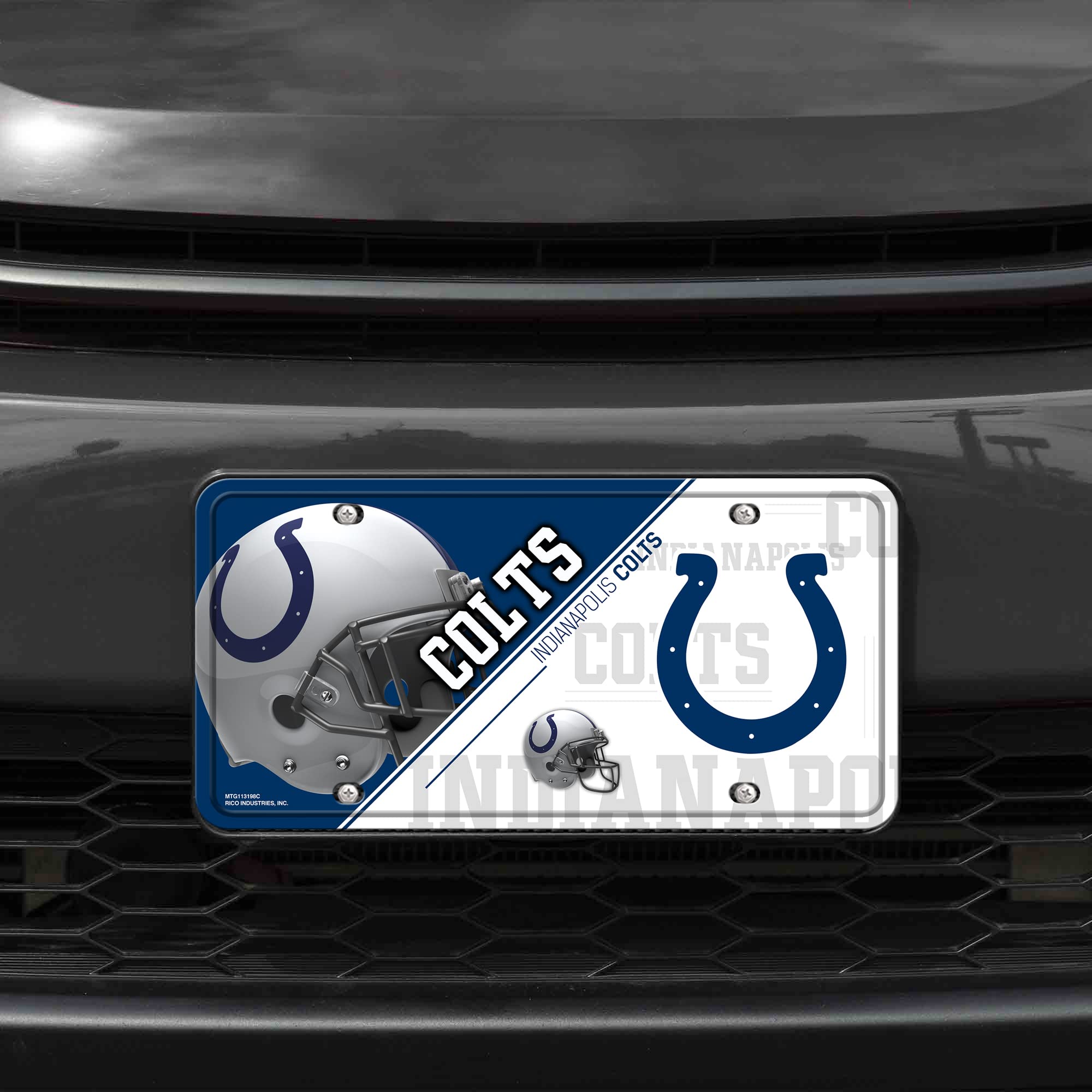 RICO INDUSTRIES NFL Indianapolis Colts Unisex Indianapolis Colts License Plate Metalindianapolis Colts License Plate Metal, Team Color, One Size (6734548506)
