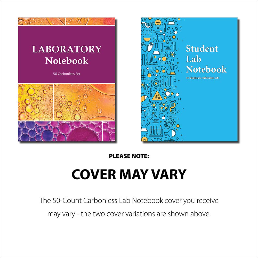 Student Lab Notebook (50 duplicate page sets): perforated carbonless sheets with smooth coil spiral binding image 2