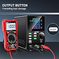 Vista 6 de NICE-POWER Fuente de alimentación de CC variable, 200V 1A de alto voltaje programable ajustable regulado banco de laboratorio fuente de alimentación