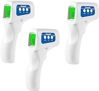 Berrcom No-Contact Infrared Forehead Thermometer Baby Fever Check Thermometer 4 in 1 Multi Fever Alarm Memory Recall for Kids Infant Adult (3 pack)