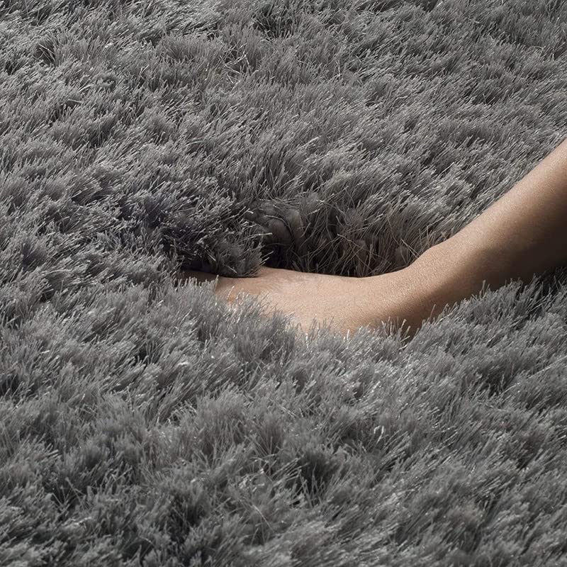 Image of Naze Modern Geometric Area Rug, Shag Texture, Multi-Colour Pattern with Extra Softness and Smooth, Silky Feel, for Living Room Carpet, Etc.clr- RED,1, Size 18x36 Inch
