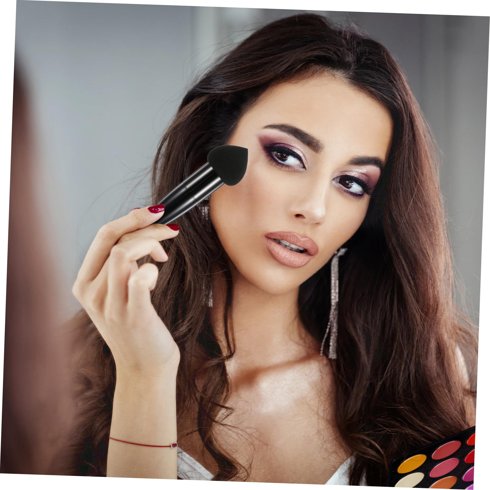 MAGICLULU 5 Set Di Penne Per Il Trucco Con Manico Spugne Per Il Trucco Da Donna Per Sciolto Aspetto Naturale 3 Pezzi * 5