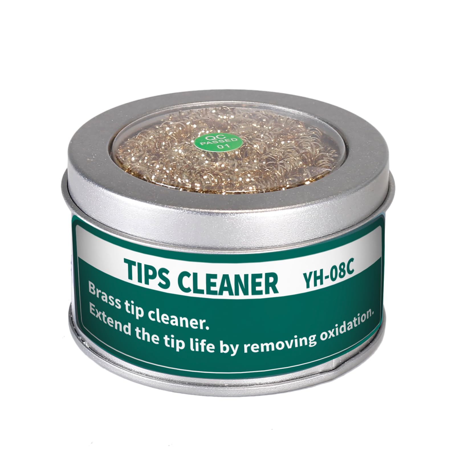 YIHUA 08B/08C Soldering Iron Tip Brass Wire Ball Cleaner Replacement Solder Tips Cleaner (Small-Size #08B / Large-Size #08C) (Large)