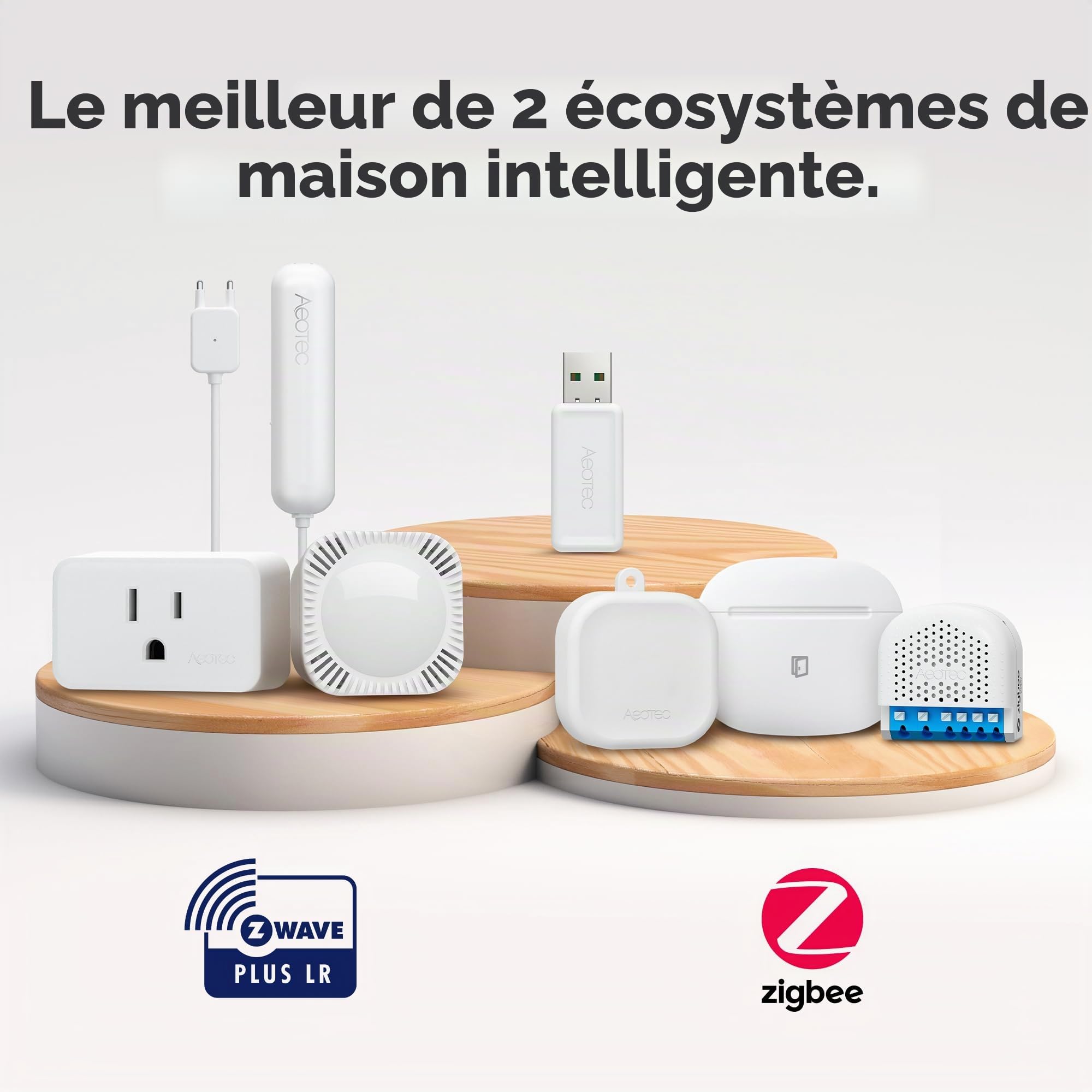 Z-Stick 10 Pro - Adaptateur USB Zigbee 3.0 et Z-Wave 800 Series - Fonctionne avec HomeAssistant - Zigbee2MQTT - Contrôleur Z-Wave - Longue portée - Portée sans fil jusqu'à 1,6 km - Sans nuage