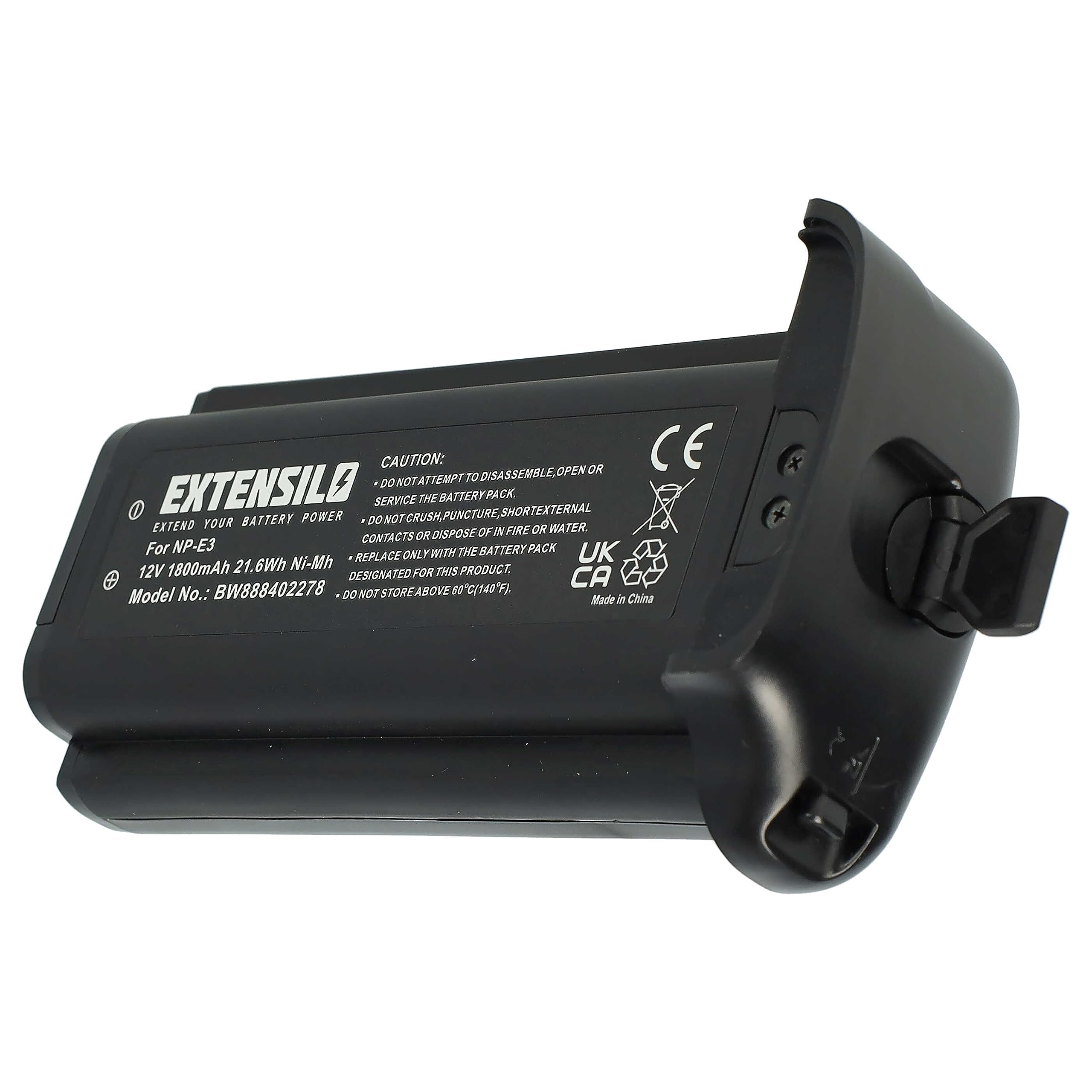 batteria compatibile con Canon EOS 1Ds Mark II, 1D Mark II N, 1D, 1D Mark II, 1Ds fotocamera (1800mAh, 12V, NiMH)