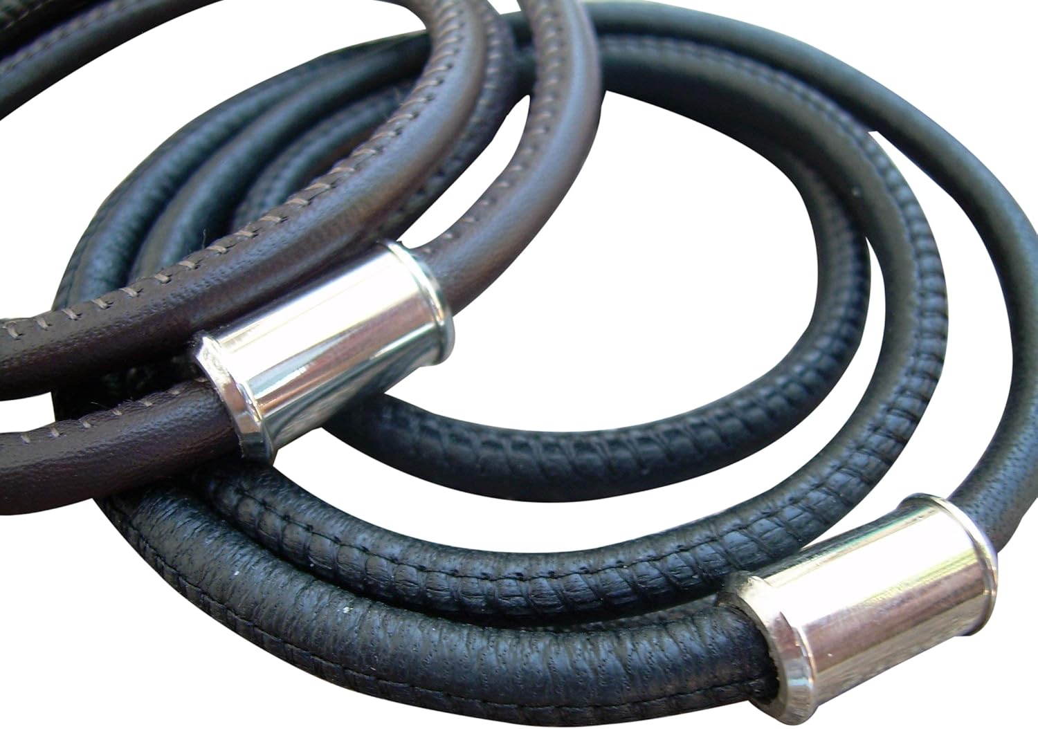 Triple Wrap Stitched Nappa Leather Bracelet with Stainless Steel Magnetic Clasp, Mens Leather Bracelet, Mens Bracelet, Mens Jewelry,