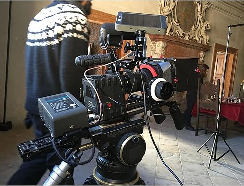 Miniatura 8 de PROAIM MB-600 Parasol Mattebox con elevador de altura para lentes de cámara de hasta 3.740 in. para rieles de 0.591 in, bandera superior, banderas