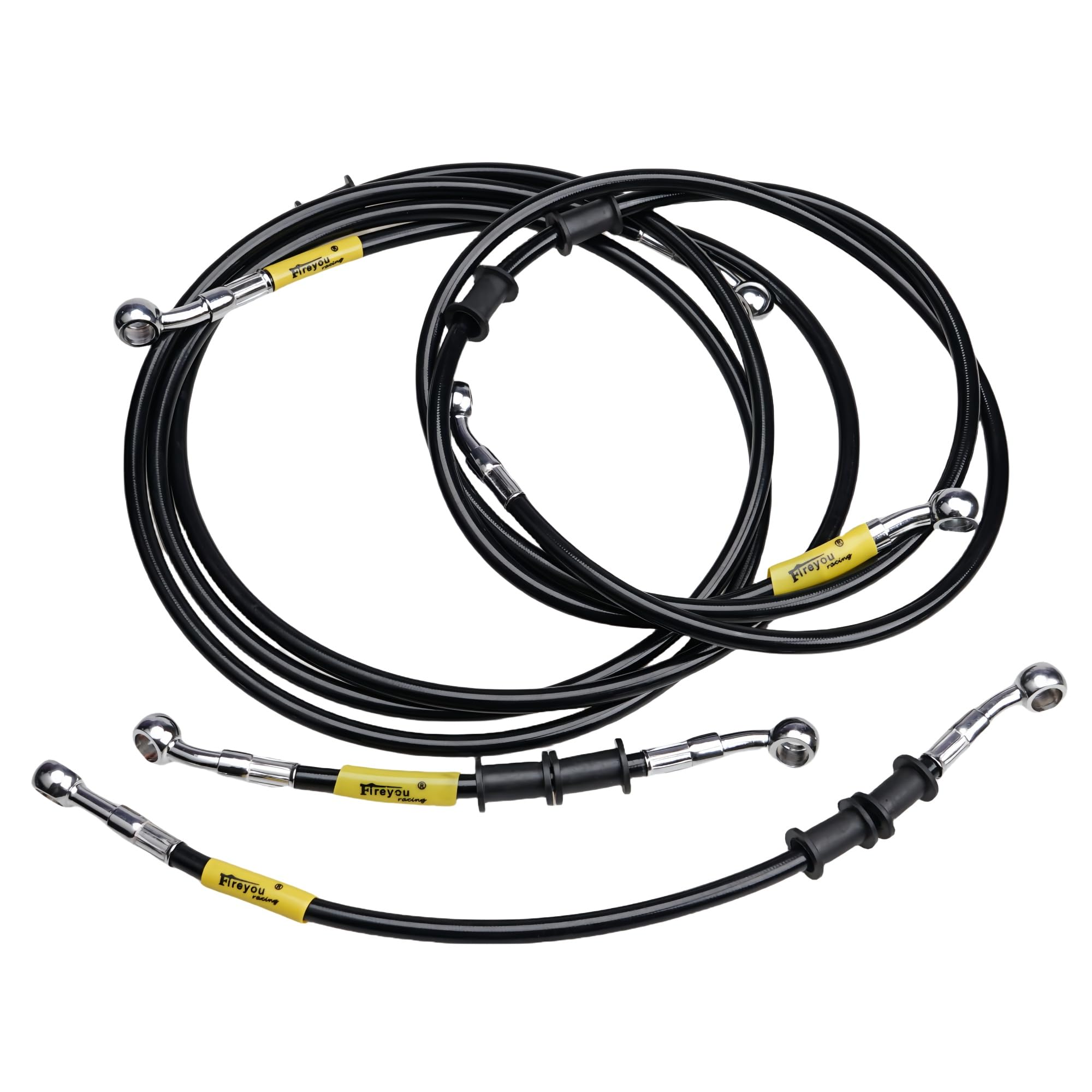 Pit Bike Keenso Motorcycle Braided Brake Hose Line - Stainless Steel & PVC, 4 Colors, 50-200cm
