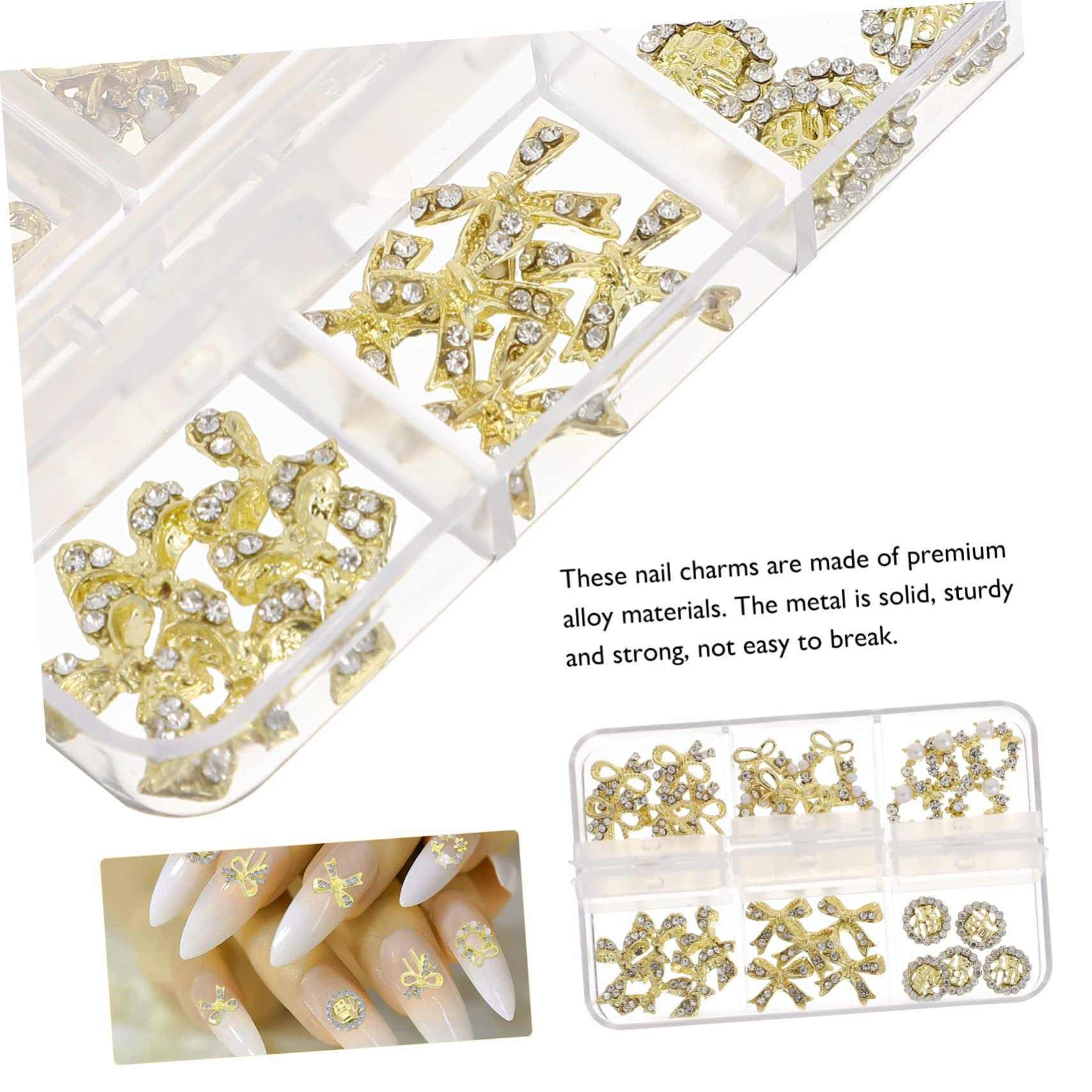 minkissy 5 Set Di Ciondoli Per Unghie in Metallo Set Di Accessori Per Manicure Art Decorazioni Per Unghie 30 Pezzi * 5