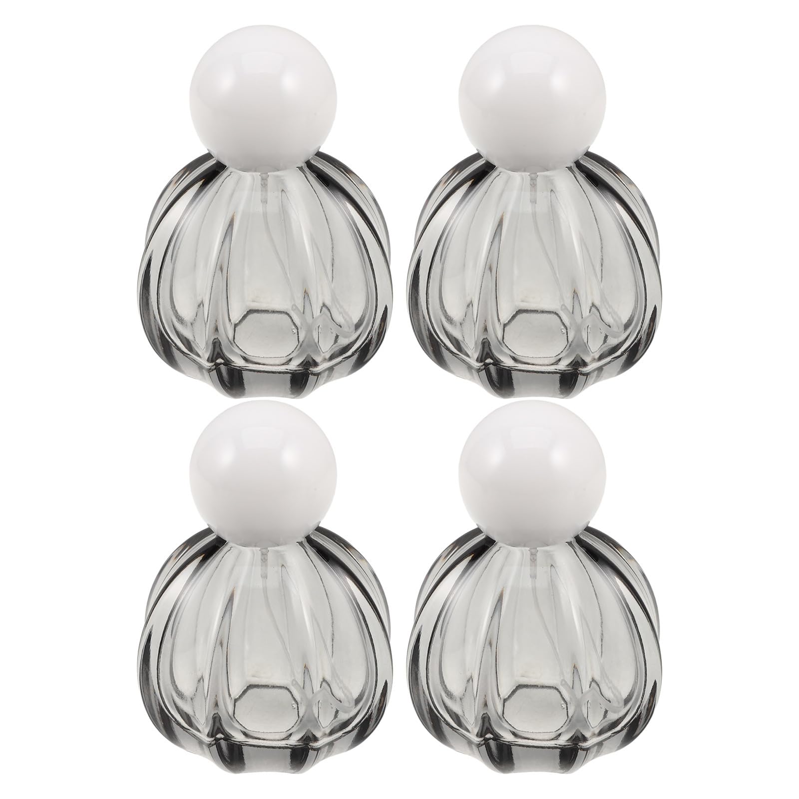 Lurrose 4 leere Parfümfläschchen, 50 ml (1,7 oz) Glas-Sprühflasche mit feinem Zerstäuber, nachfüllbarer Duftspender in Vintage-Kürbisform für Reisen und Zuhause