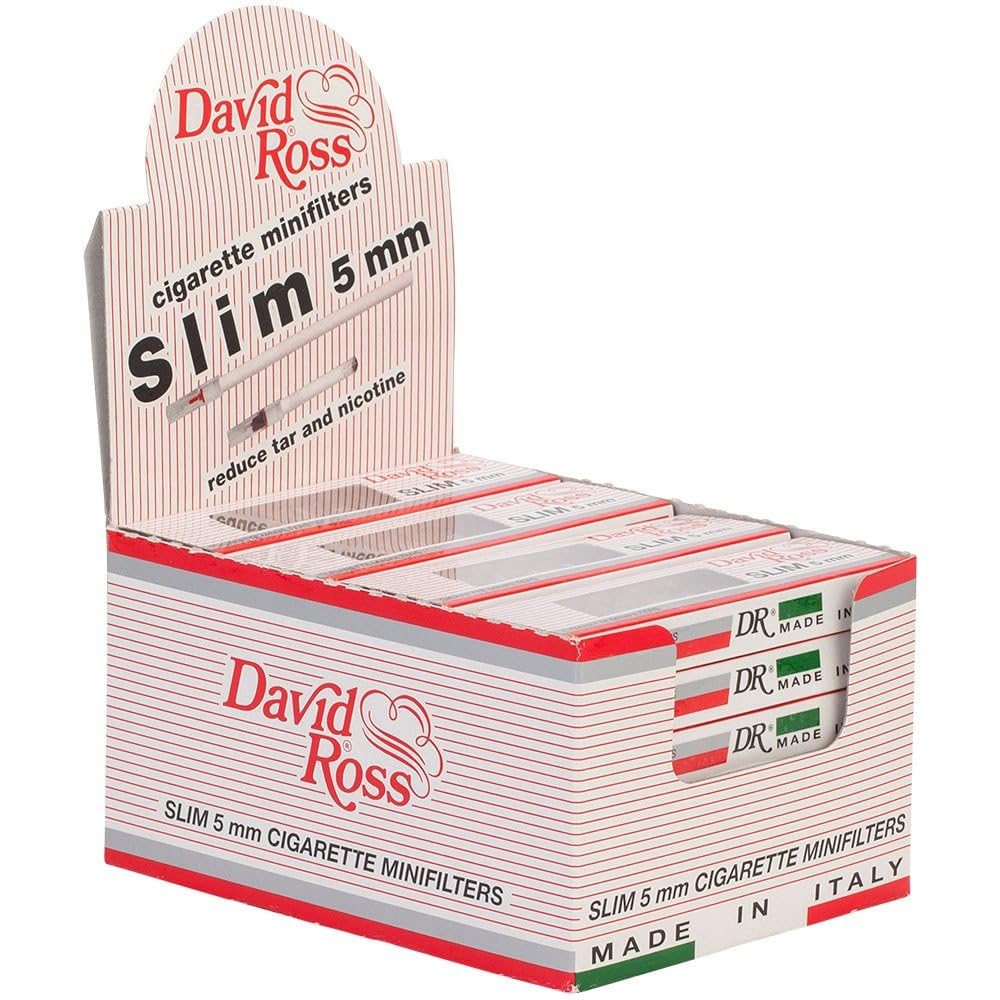David Ross Mini filtres Slim 5 mm - Contenu : 24 x 10 filtres