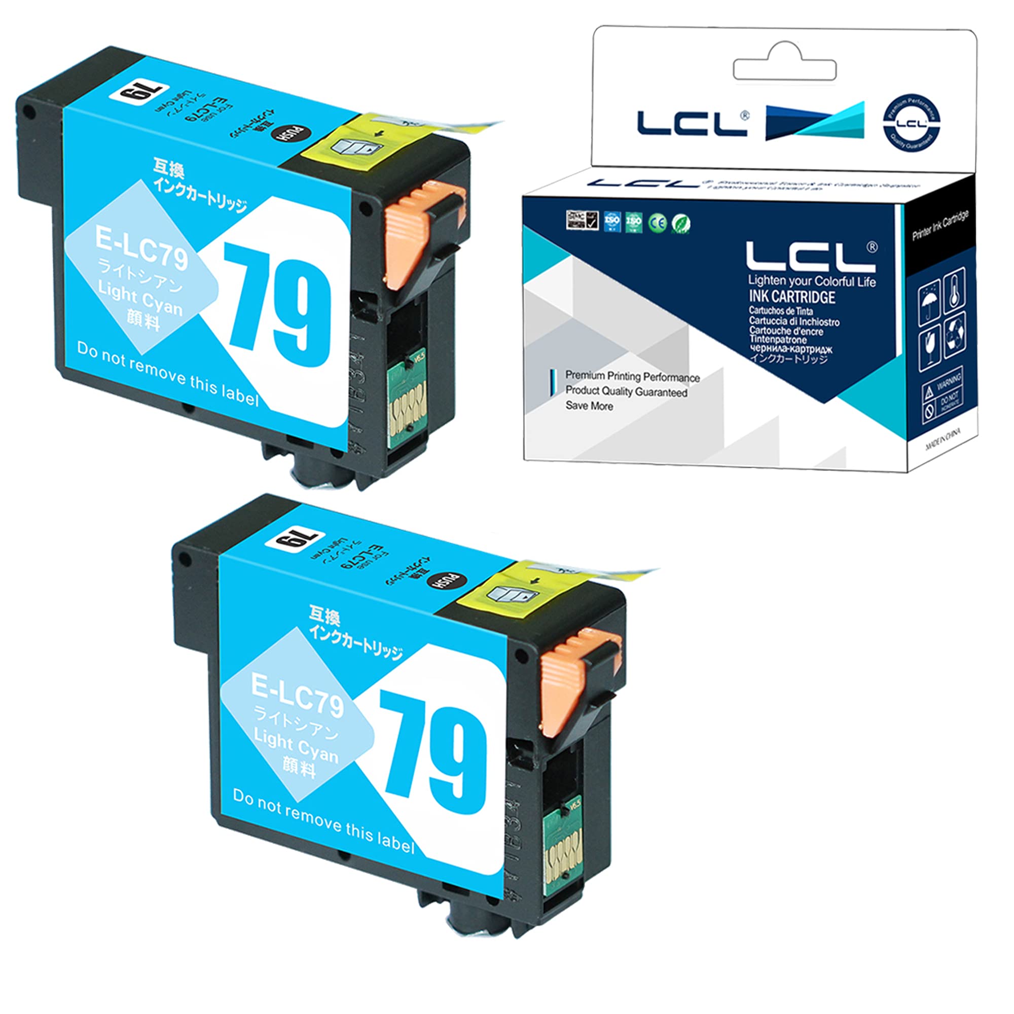 Amazon.co.jp: LCL エプソン用 ICLC79 （2パック ライトシアン） 顔料