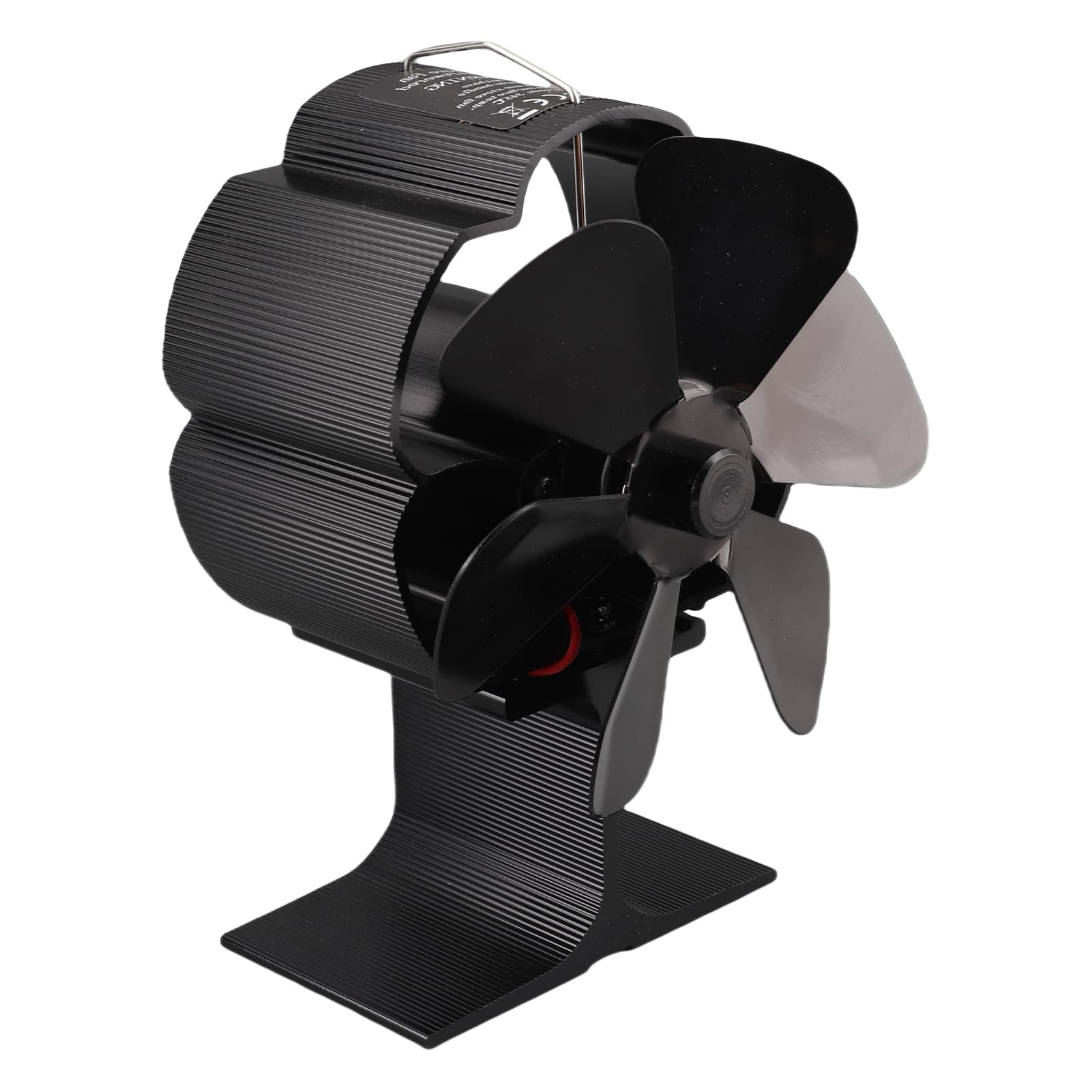 Rengue Ventilatore per Stufa a 6 Pale, Silenzioso e a Risparmio Energetico, in Lega di Alluminio Resistente Al Calore, per Stufe a Legna, Pellet e Gas