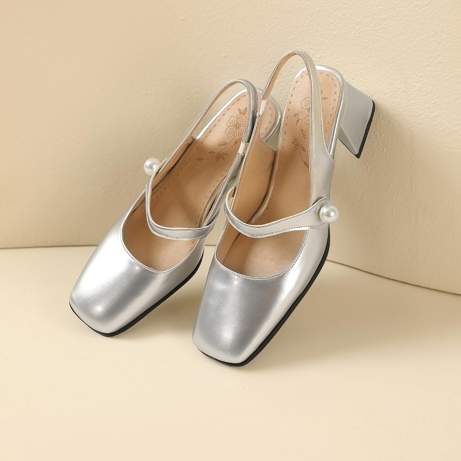 Gicoiz Mujer Punta Quadrada Moda Mary Jane Charol Boda Zapatos