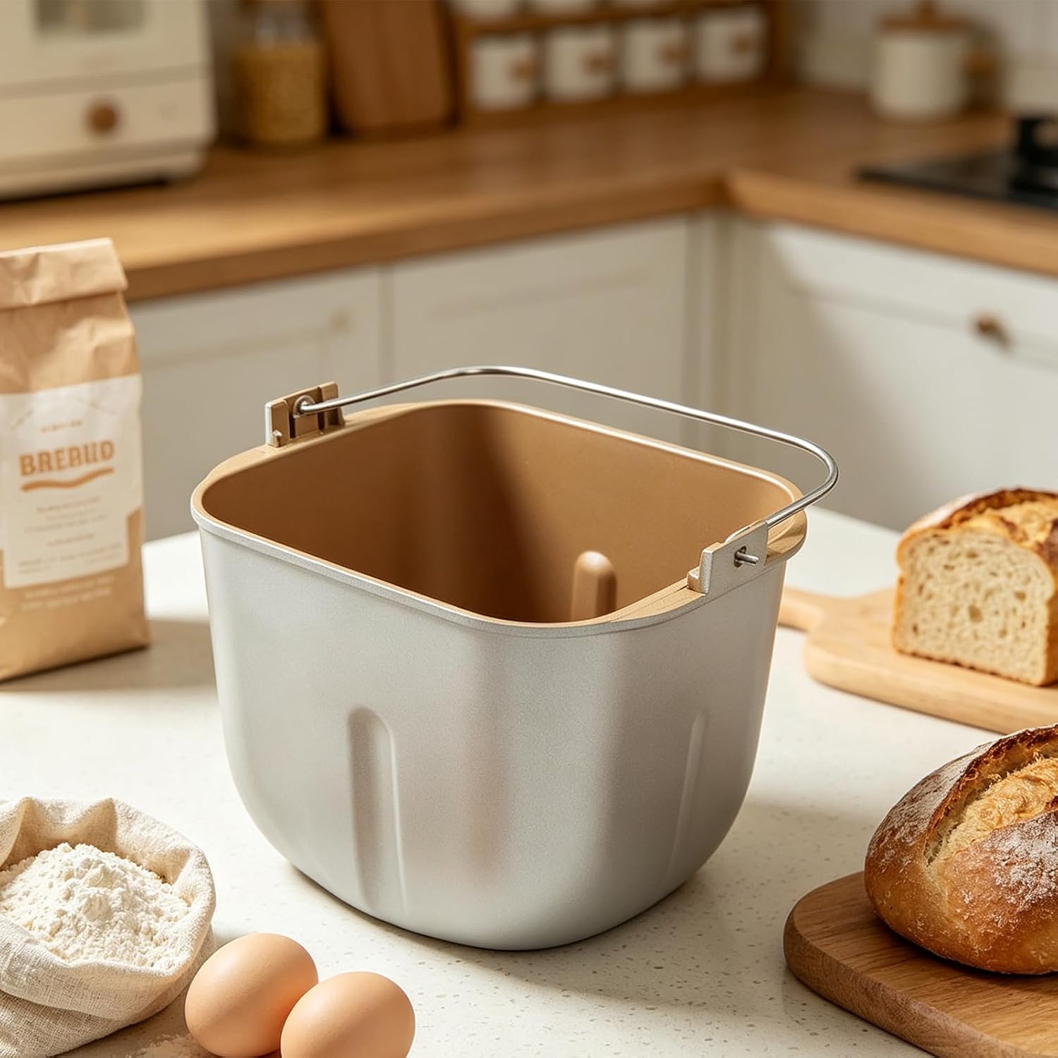 Bread Maker Mixing Pan Replacement Bucket with Handle
