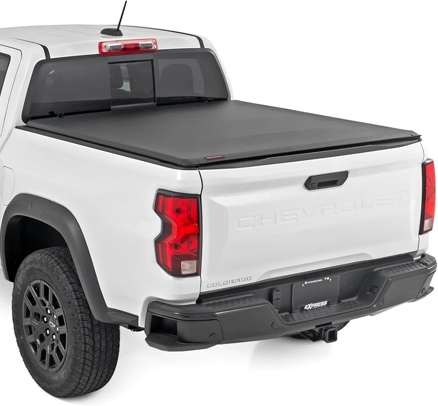 Rough Country Soft Tri-Fold Tonneau Truck Bed Cover for Chevy Colorado & GMC Canyon (2015-2022) - Fits 5' Bed, Weather-Resistant Truck Bed Cover