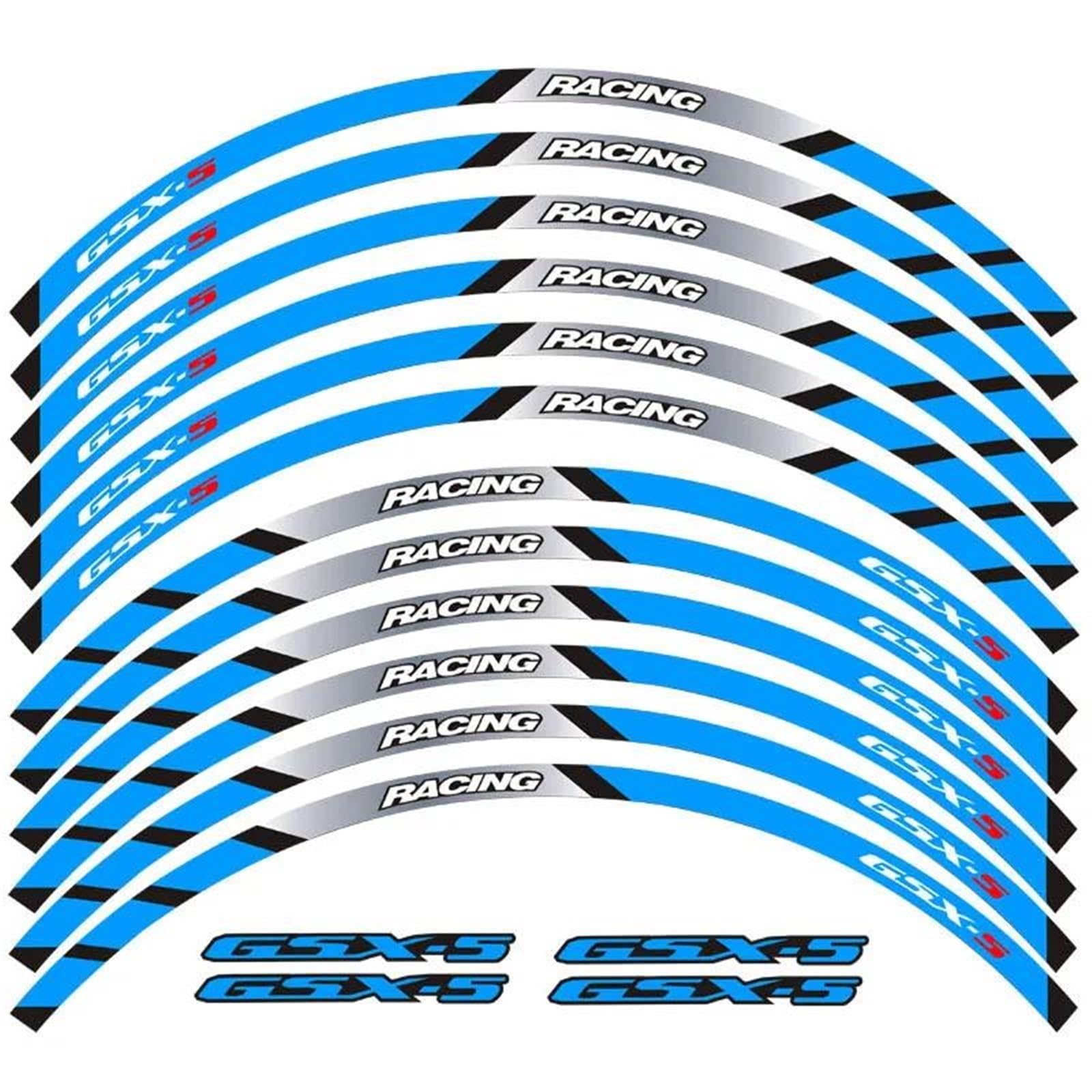 Dtsgcx Color8 Motorcycle Stickers Front Rear Wheels Tire Rim Stripes Decals For Suzuki Gsx-S750 Gsxs 1000 750(Color8)