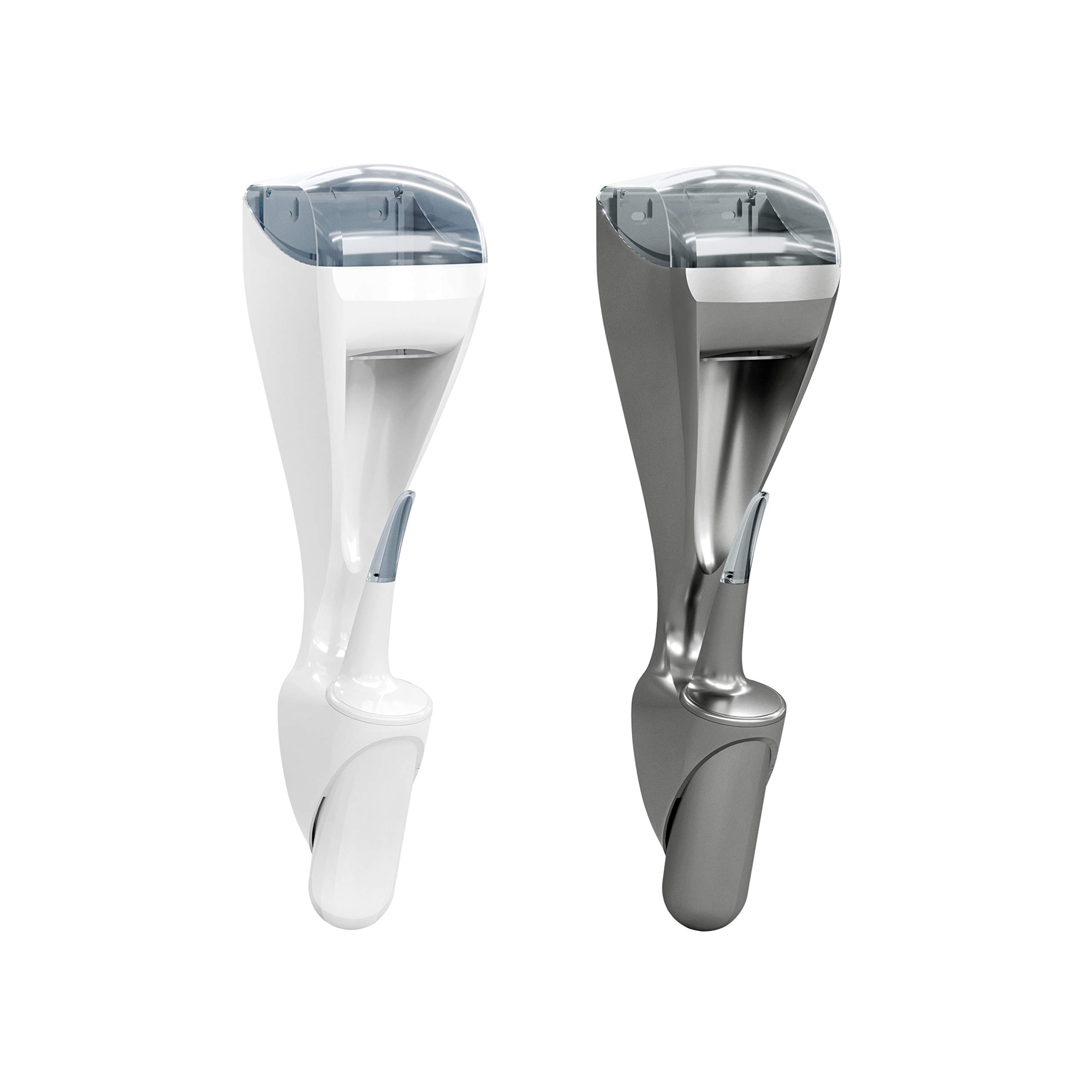 Mar Plast Dispenser Carta Igienica e Portascopino WC Art. 921 Duo Toilet Bianco/Titanium Made in Italy