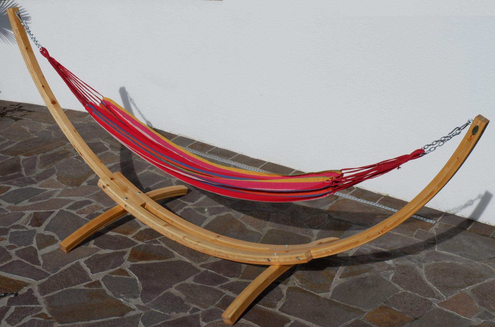 AS-S 350 cm suporte de Hamaca Madera de alerce Incluye Hamaca Natur Mona