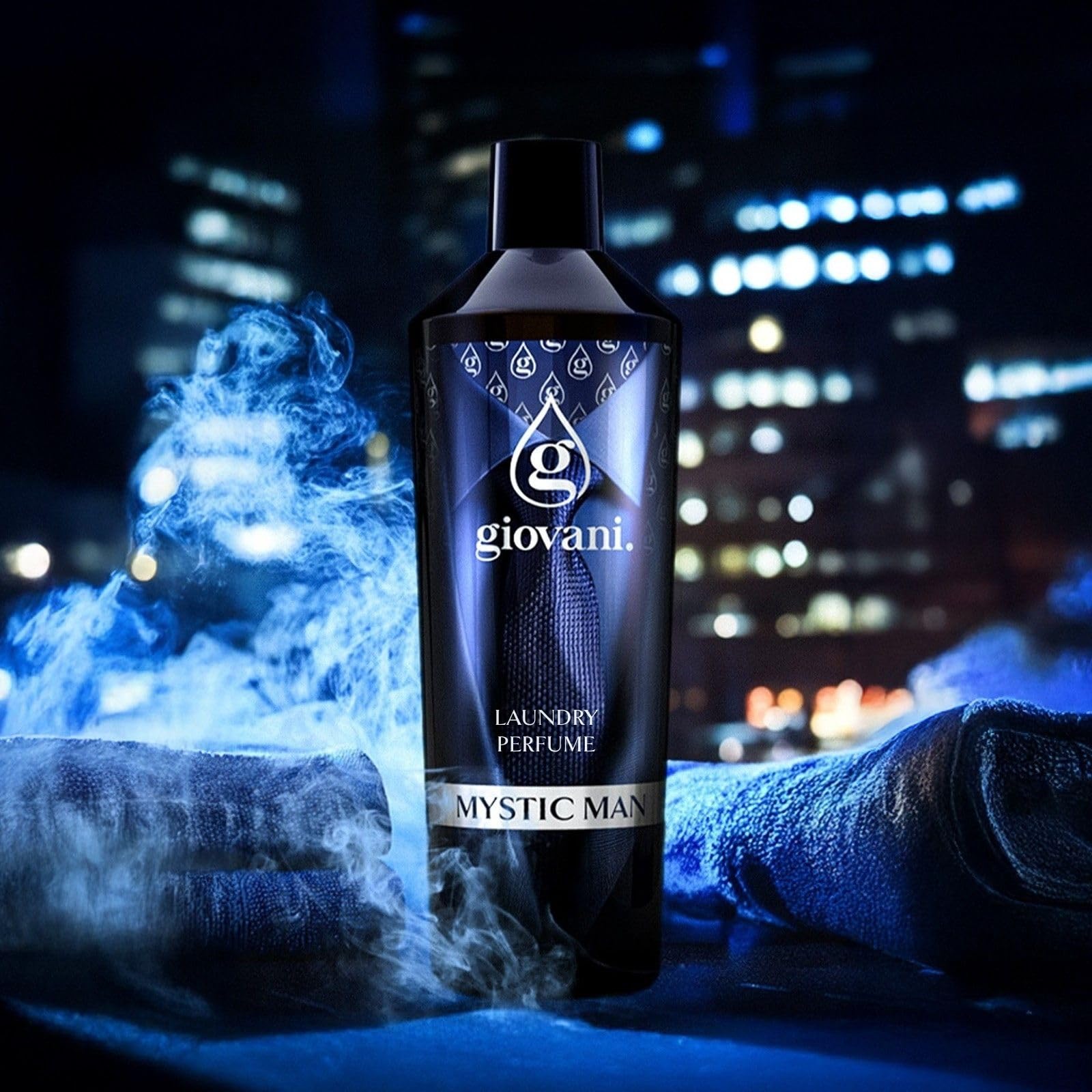 Giovani Profumatore per Bucato MYSTIC MAN 500 ml | Fragranza Fresca e Speziata Maschile con Note di Pompelmo, Salvia, Vetiver e Patchouli | Profumatore per Bucato Concentrato Fino a 100 Lavaggi