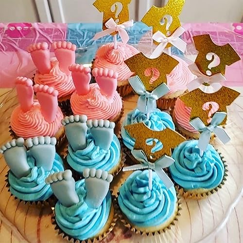 Miniatura 6 de Moldes de silicona para bebé, 4 piezas, moldes para pies de bebé, carrito de baby shower y ropa, molde de pato para chocolate para decoración de