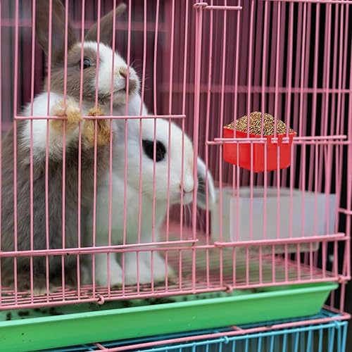 Miniatura 6 de 20 tazas de jaula para pollo, comedero de plástico para palomas, cuenco colgante de agua para pollo, comederos para pájaros, cuenco de semillas para