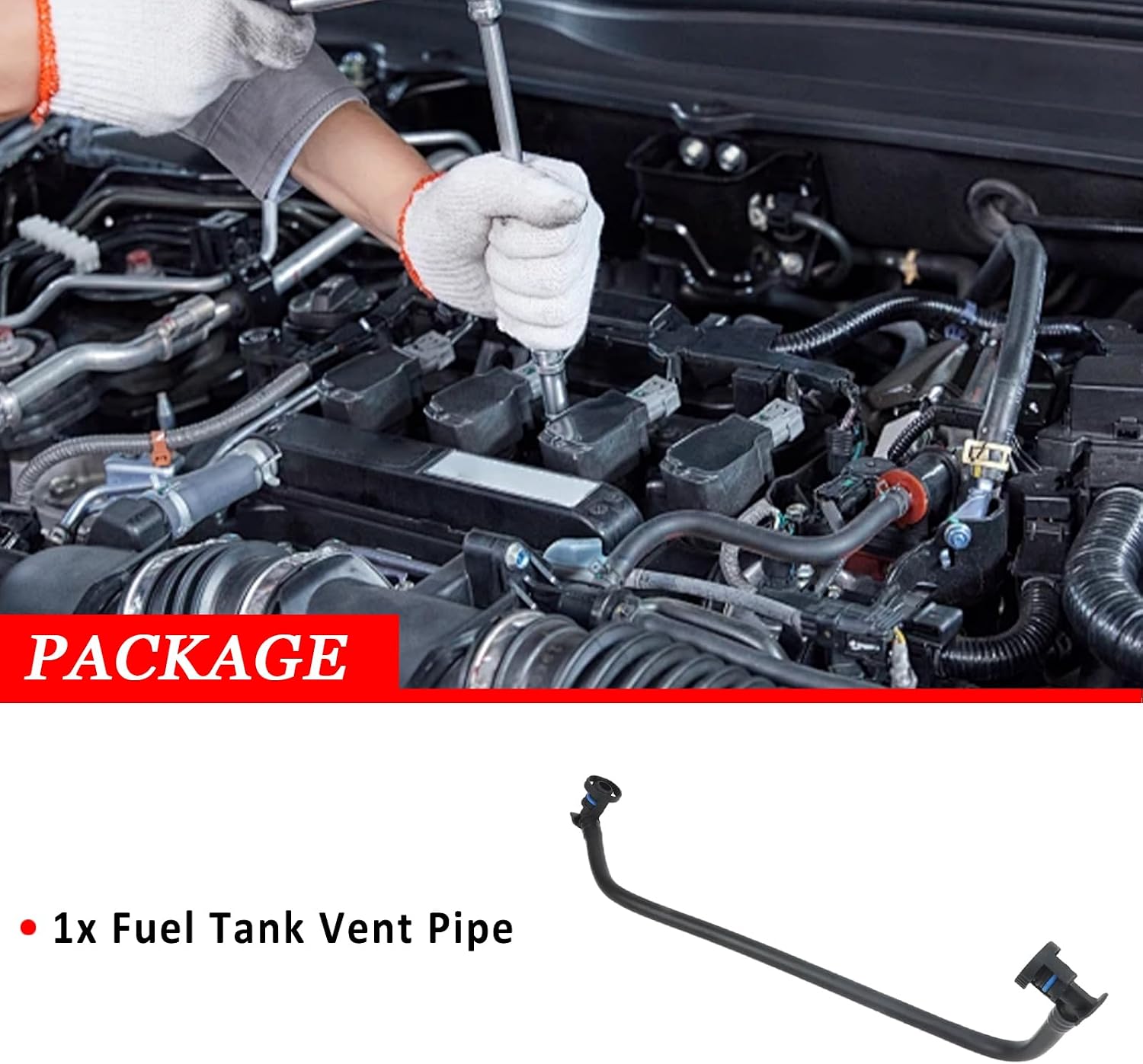 13907636127 Fuel Tank Vent Pipe for BMW 520i F10 2.0L 2012-2016, for BMW 528i F07 2.0L 2013-2017, for BMW 528i xDrive F10 2.0L 2012-2016, Fuel Tank Breather Hose Replaces 13907593362