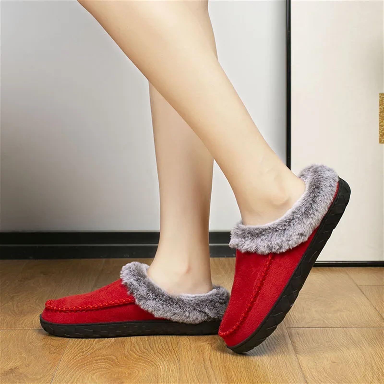 Pantofole da uomo in cotone Pantofole invernali da uomo Scarpe calde Casa Soffici diapositive Pantofola in peluche Camera letto