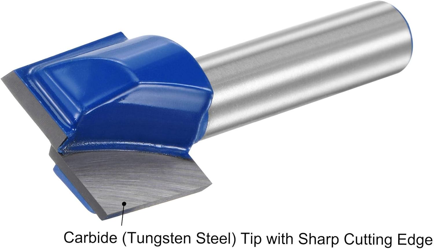 uxcell 18mm Dia 8mm Shank Bottom Cleaning Router Bit, 2 Flutes Carbide Tipped Cutter Uncoated for Woodworking