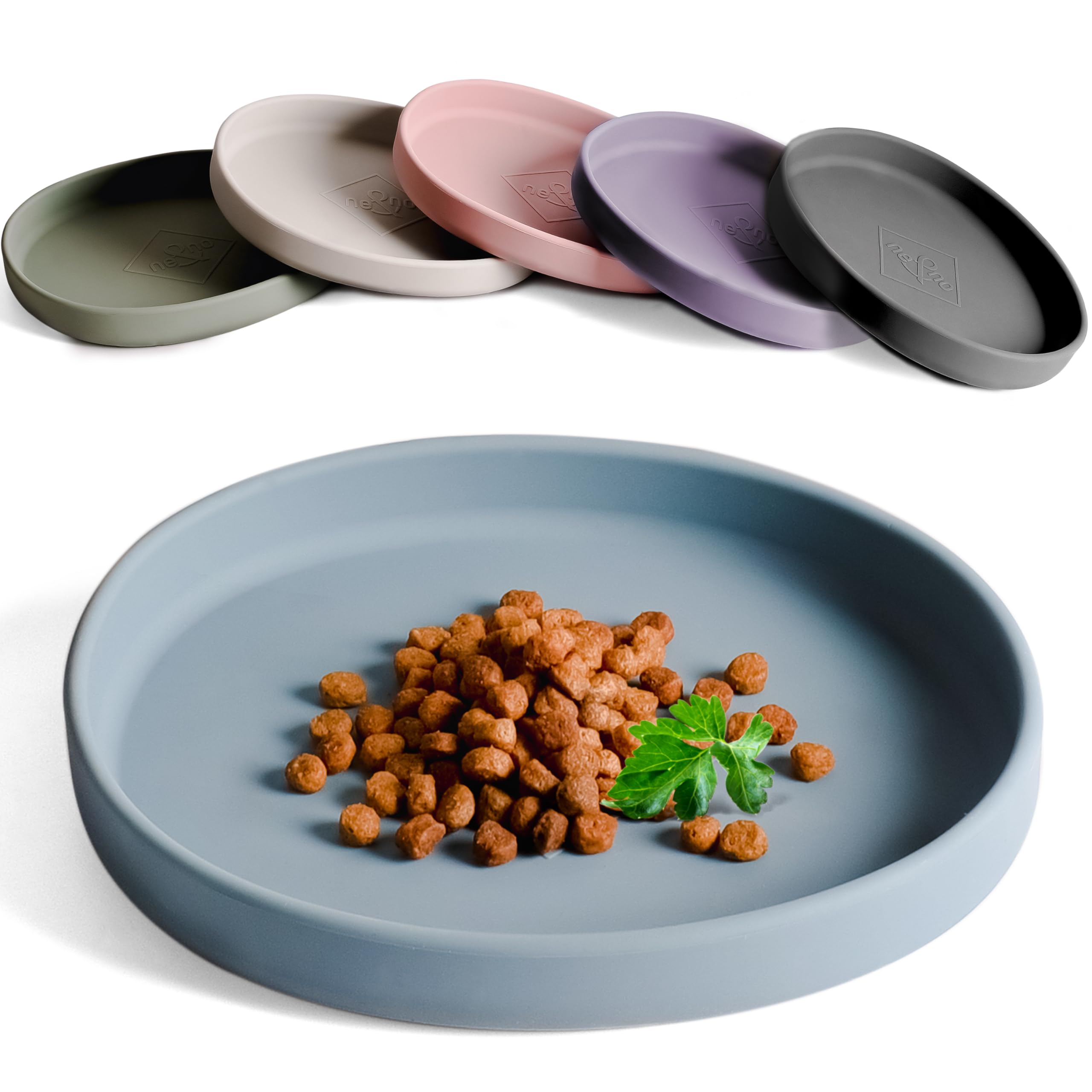 ne&no Nala collection feeding bowl for cats flat cat bowl silicone bowl wide feeding bowl cat cat bowl silicone bowl cat food plate