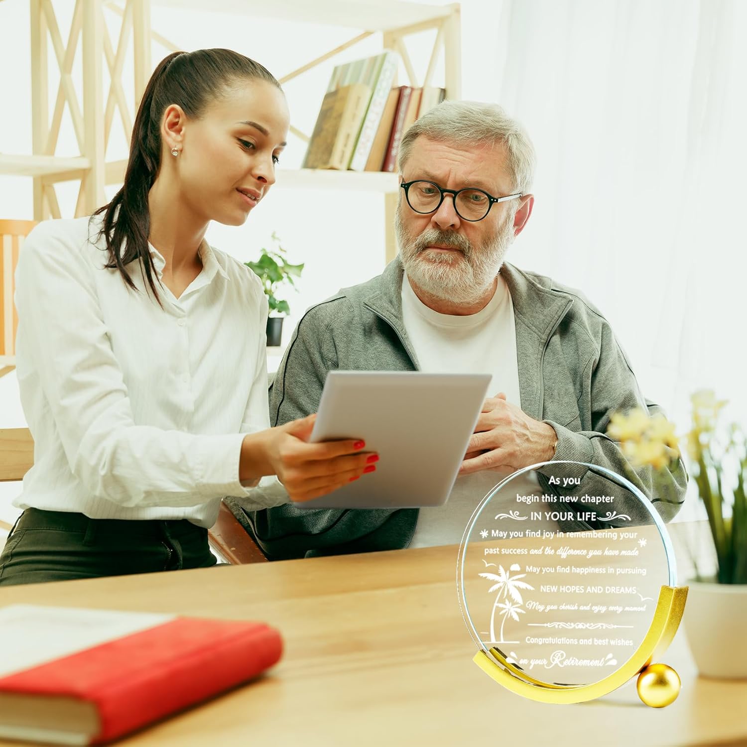 YWHL Retirement Gifts for Women/Men 2025 Best Retirement Gifts for Teacher Coworker Boss Nurse Crystal Keepsake Retired Plaque Gifts for Friends Doctors Police Happy Retirement Presents for Women - Image 7