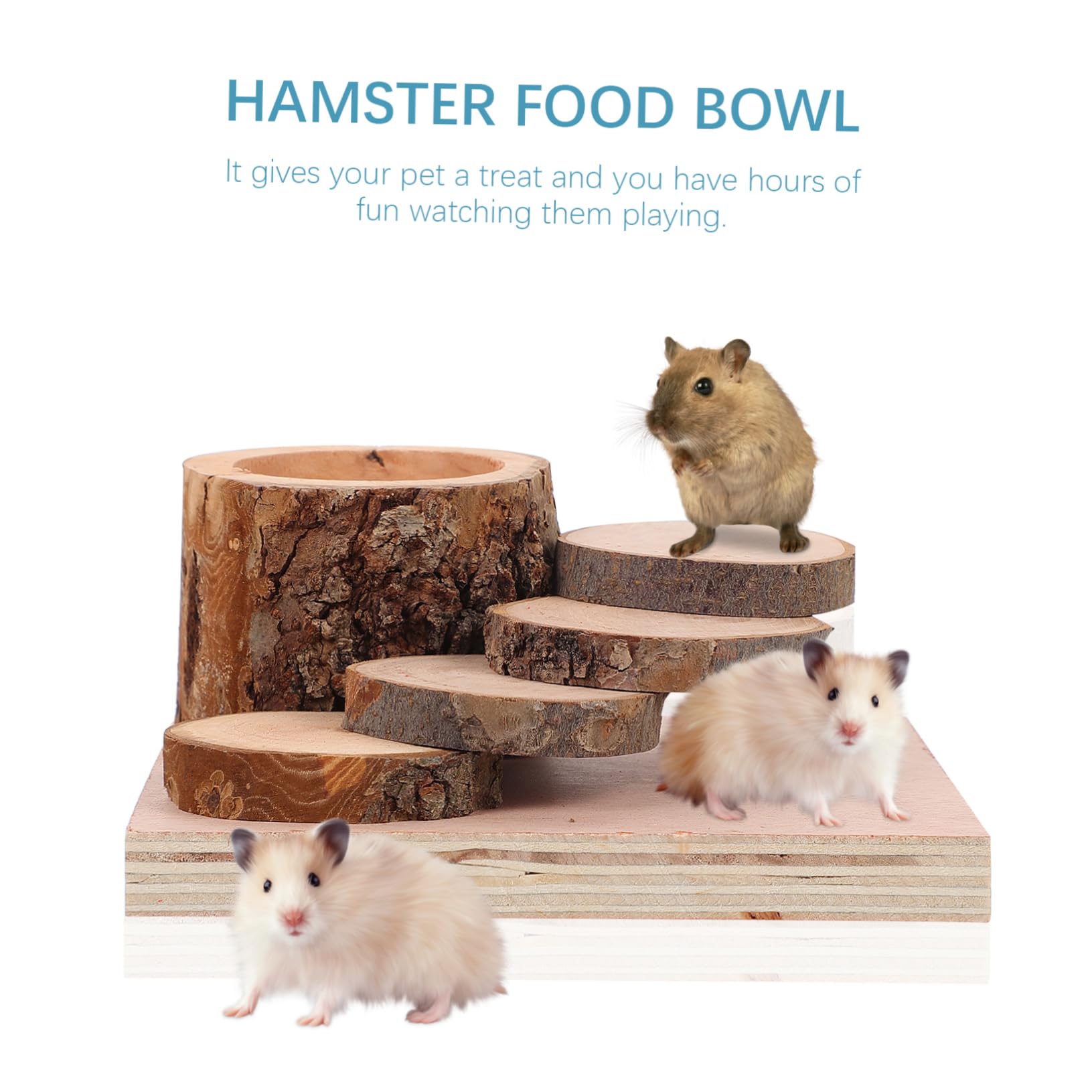Beavorty Hamster Kletterspielzeug mit Futternapf und Kletterleiter Molaren Spielzeug für Kleine Tiere Wie Hamster als Futter und Kletterplattform