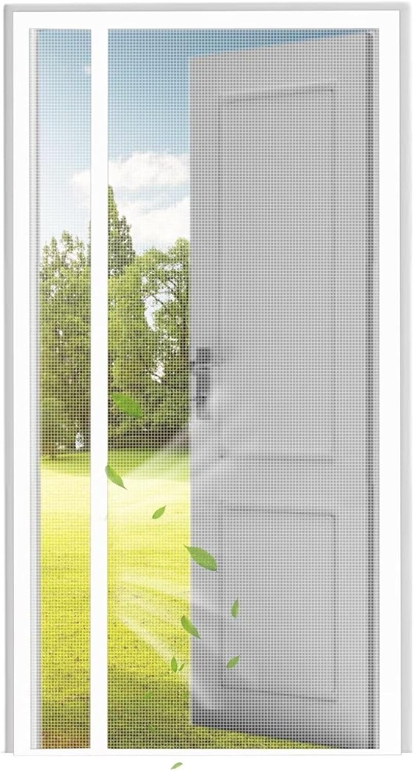 Moustiquaire porte magnétique 85x185 rideau aimanté anti mouche ouverture latérale