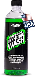 Slick Products Total Off-Road Wash Super Concentrate – Thick Foaming Car Wash Soap with Hybrid-Ceramic Formula for Dirt Bikes ATV UTV Trucks Jeeps and More – Foam Cannon Ready – 16 oz
