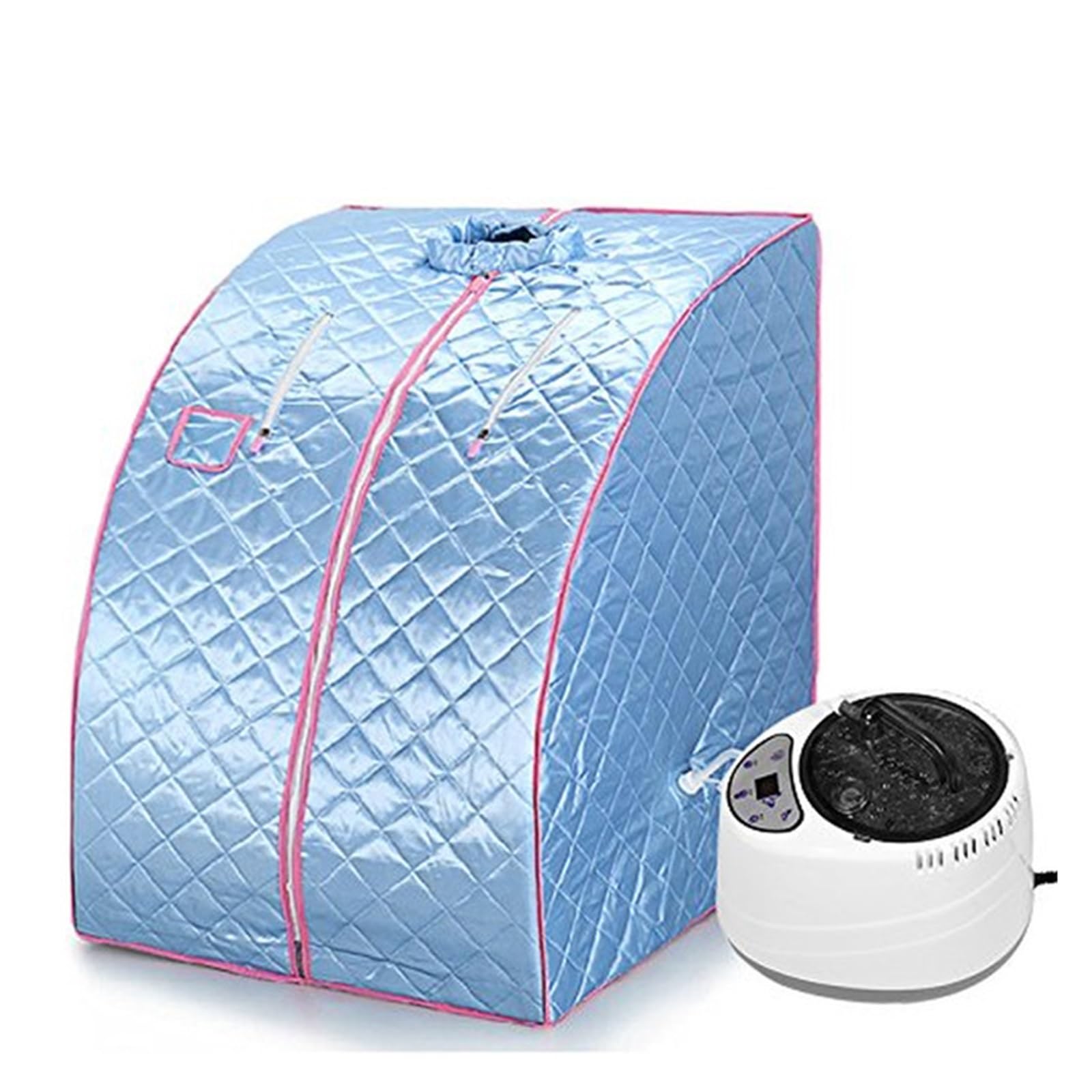 Slimming Machine Bath SPA Family Steam Room Benefits Skin 2.2L Simple Health General Sauna Box(Silver gray)