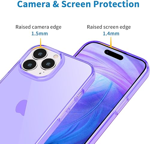 Vista 25 de JJGoo Funda transparente compatible con iPhone 15 Pro, funda de teléfono de TPU suave y transparente, a prueba de golpes, funda delgada para Negro