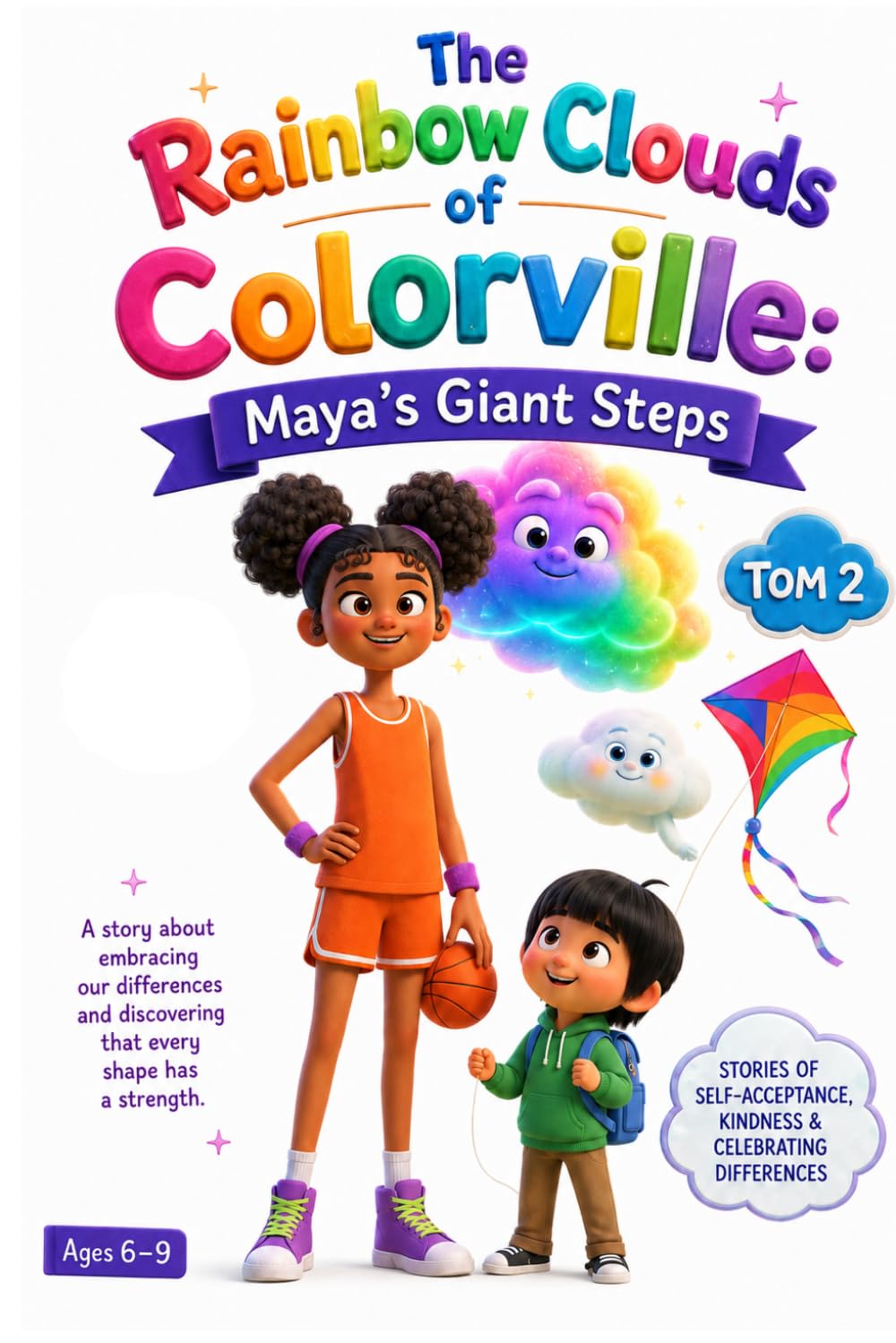 The Rainbow Clouds of Colorville: Maya’s Giant Steps: An Inspiring 3D Storybook About Body Positivity, Friendship, and Kindness