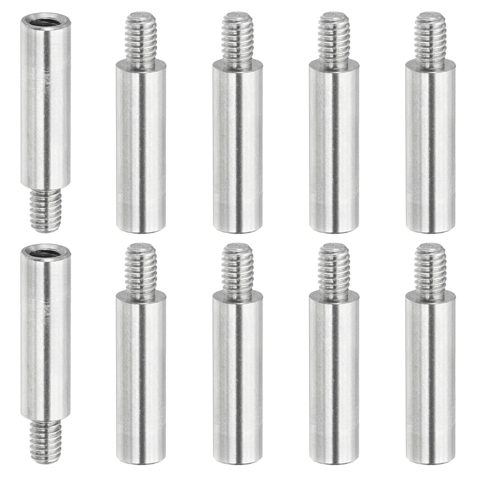 PATIKIL 10 Pcs M4x20+6mm Stainless Steel Standoff Extension Posts Screws,Metric Male Female Thread Adapters Spacer for PCB,Quadcopter Drone,Computer & Circuit Board Assortment Kit