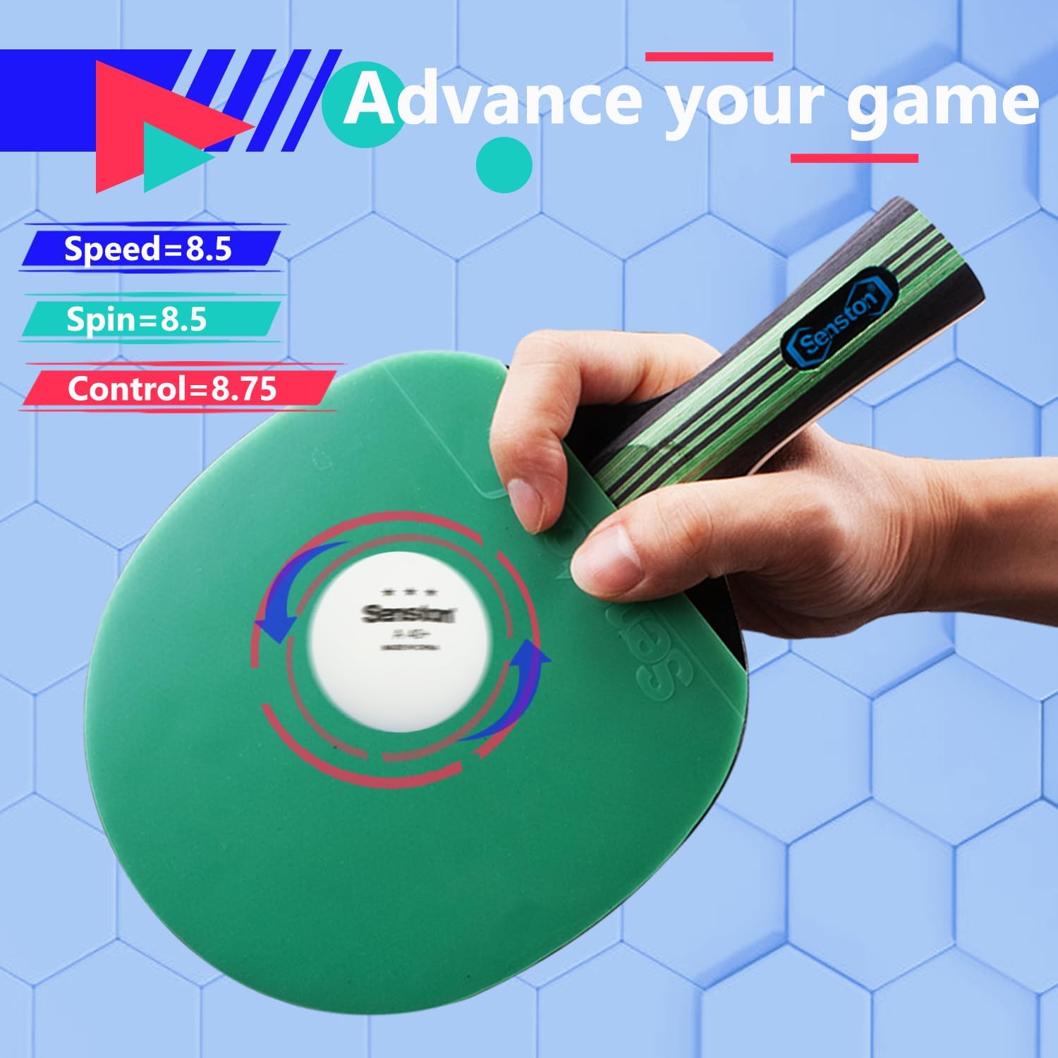 Senston 11 inch Kids Flying disc & Ping Pong Paddles