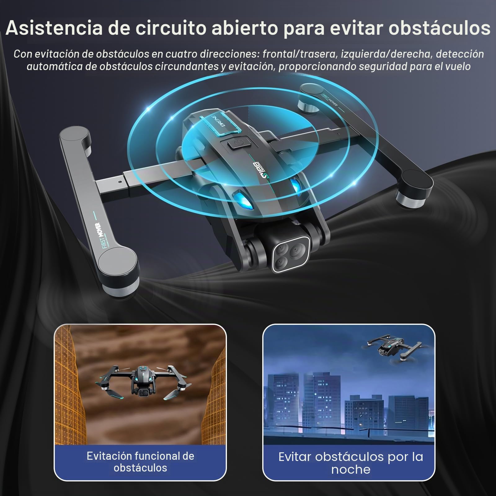 OBEST Drones GPS con Camara 4K Adulto, 5G WiFi RC Drone FPV Plegable | Motor sin Escobillas, 2 Batería 36Min, Follow Me, Cám ESC 180°, Retorno con Un Clic, Evitación Obstáculos 360°, Altitude Hold