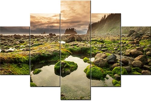 Vista 110 de Paisaje de 5 piezas pintura sobre lienzo