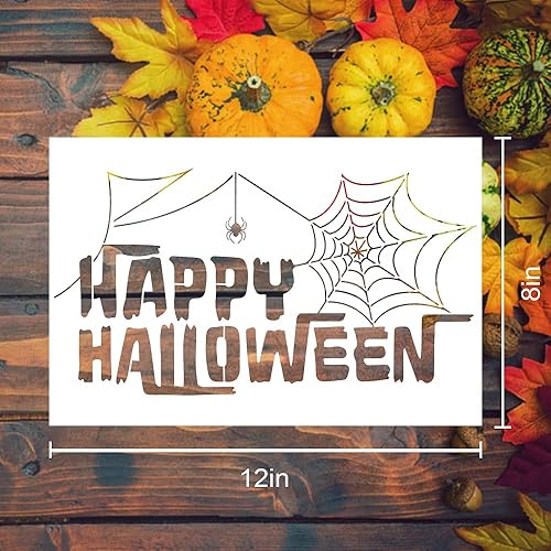 Miniatura 3 de 9 plantillas de Halloween para pintar en pared de madera, patrones creativos de bricolaje, plantilla de dibujo de Halloween, decoración de